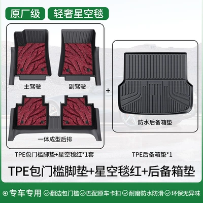 Universal Foot Pad, Suitable for Carryou Door Sill - double-layer-light-luxury-package-tpe-door-sill-mats-starry-sky-blanket-twilight-red-trunk-mat-message-model