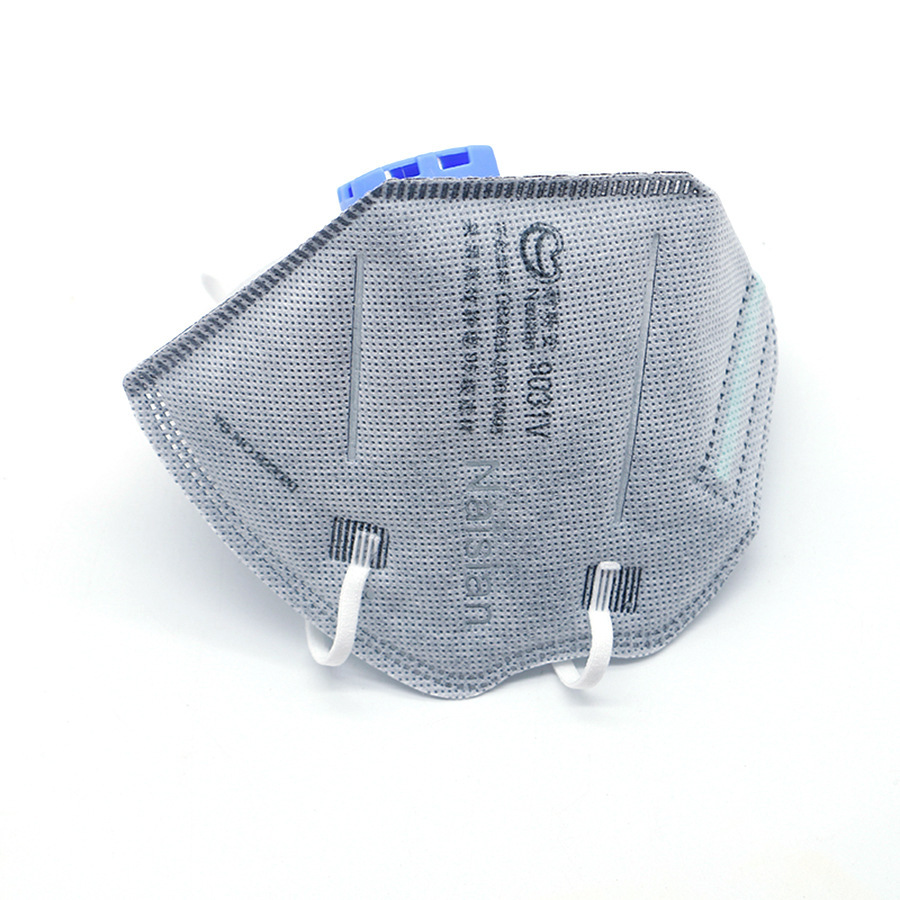 耐斯安加厚五层防护折叠挂耳式KN95口罩防雾霾呼吸阀口罩现