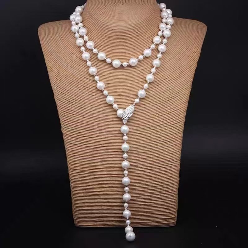 Accesorios de zorro Cadena de suéter de alta calidad collar largo de perlas para mujer nuevo collar de moda de otoño e invierno japonés y coreano