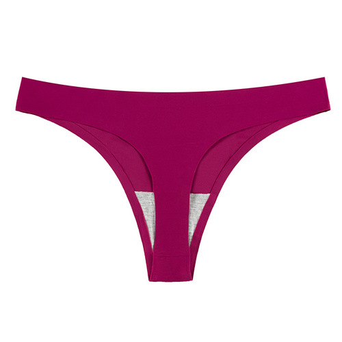 European and American one-piece ice silk traceless thong women's underwear tback sexy lingerie women's feeling