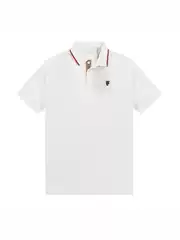 Spring and summer lapel Polo shirt new classic webbing placket T embroidered logo POLO shirt men's