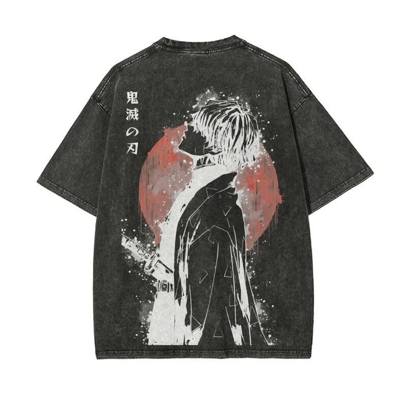 Demon Washed Killer Old Men's Summer Casual T-Shirt Printed Short Sleeve T-Shirt Street Style Color Box Demon Washed Killer Old Men's Summer Casual T-Shirt Printed Short Sleeve T-Shirt Street Style Color Box