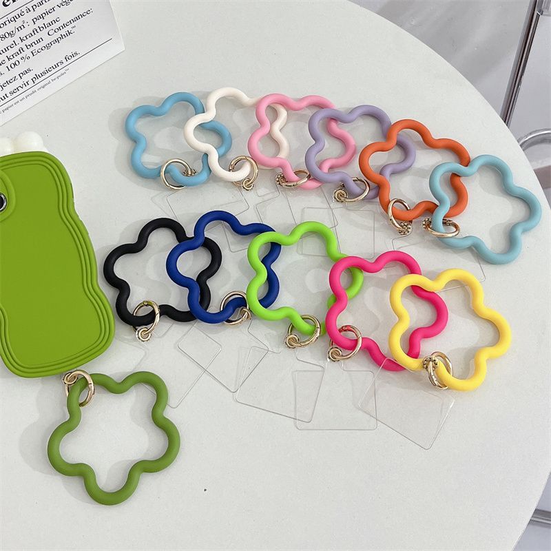 Estrella de mar de silicona pulsera de teléfono móvil corta anti-caída correa de muñeca universal accesorios de moda llavero en stock