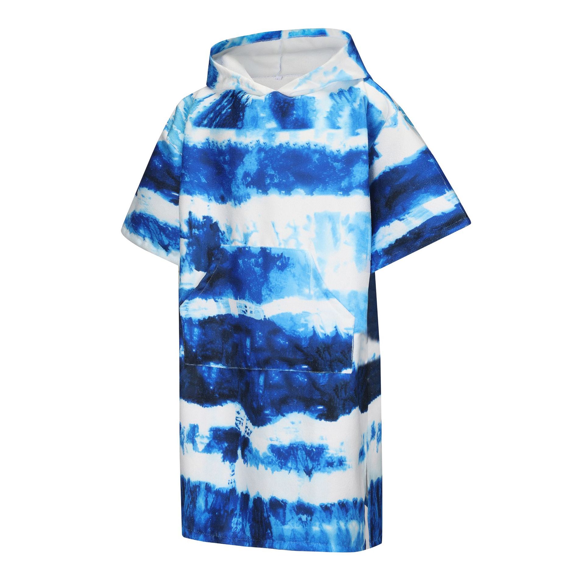 프린트 스타일 - 아쿠아 블루와 화이트