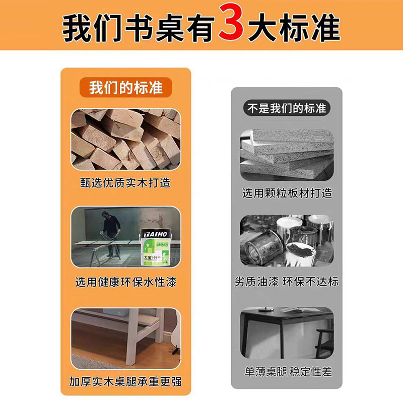 Estantería de escritorio de madera maciza para niños integrado Escritorio de escritura de estudiantes de escuela primaria y secundaria puede levantarse Escritorio de estudio y silla escritorio de computadora en casa