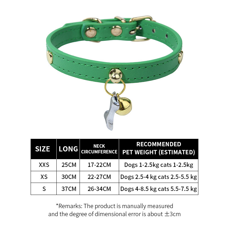 ホット販売犬首輪猫外出首輪 PU レザーマルチカラー愛の骨ベルチャームペット首輪|undefined