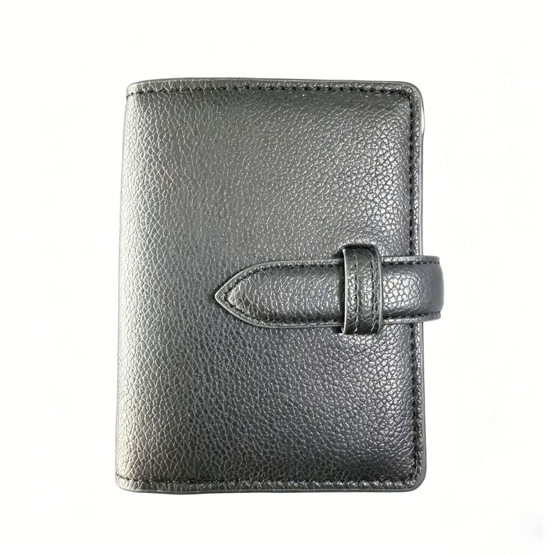 Wallet A7 Loose-Leaf Notebook M5 Card-Insert Notebook Simple Japanese and Korean Style Student Notebook Customizable Logo Leather Planner Wallet A7 Loose-Leaf Notebook M5 Card-Insert Notebook Simple Japanese and Korean Style Student Notebook Customizable Logo Leather Planner