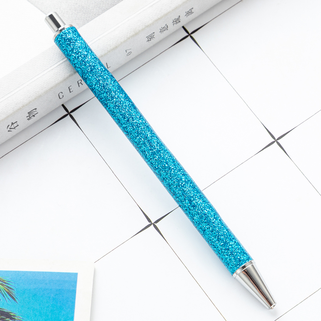 Presione multicolor prepucio metal lápiz flash tiza mayorista puede imprimir logotipo publicitario de alto valor de cara regalo lápiz de bola de metal