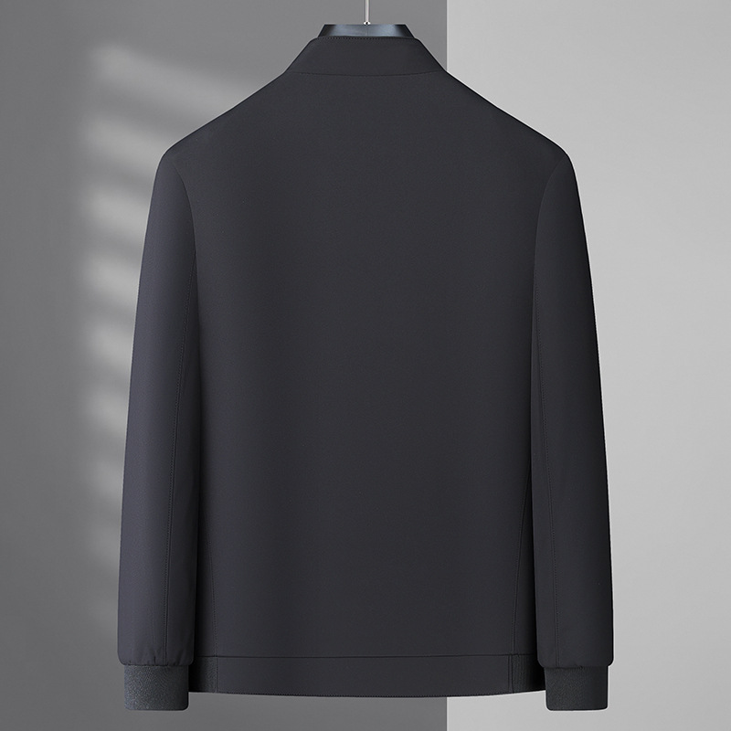 Primavera y otoño chaqueta de cuello de hombre de alta calidad de otoño nuevo estilo de negocios ocio de mediana edad papá vestido chaqueta ejecutiva para hombre image 4