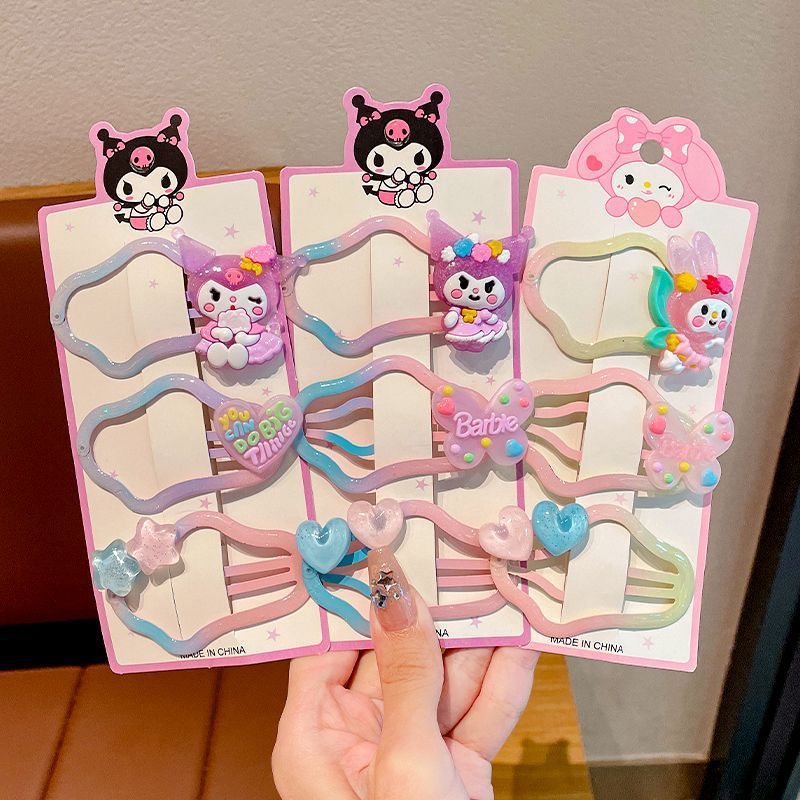 Pinza para el cabello Kulomi Yunduo para niños, pinza para el cabello para niñas, tocado, horquilla para la parte posterior de la cabeza del bebé, pinza bb, flequillo en la frente, clip roto