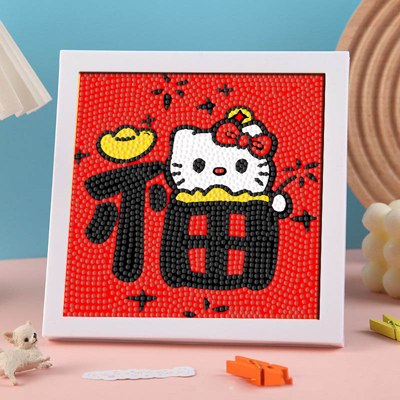 Diamante infantil DIY hecha a mano con material de marco paquete de dibujos animados Sanliou pegatinas de diamante regalo al por mayor pinturas de mampostería