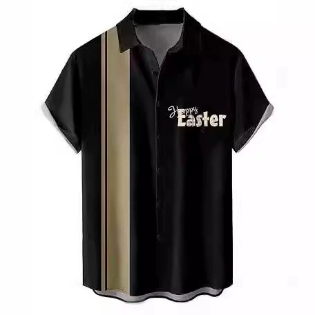 Гавайская рубашка с узором, новый летний мужской кардиган с лацканами, повседневная удобная спортивная цифровая печать