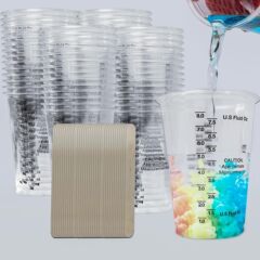 クロスボーダー専用8オンス透明プラスチック計量カップ混合塗料顔料エポキシ樹脂混合と測定カップ