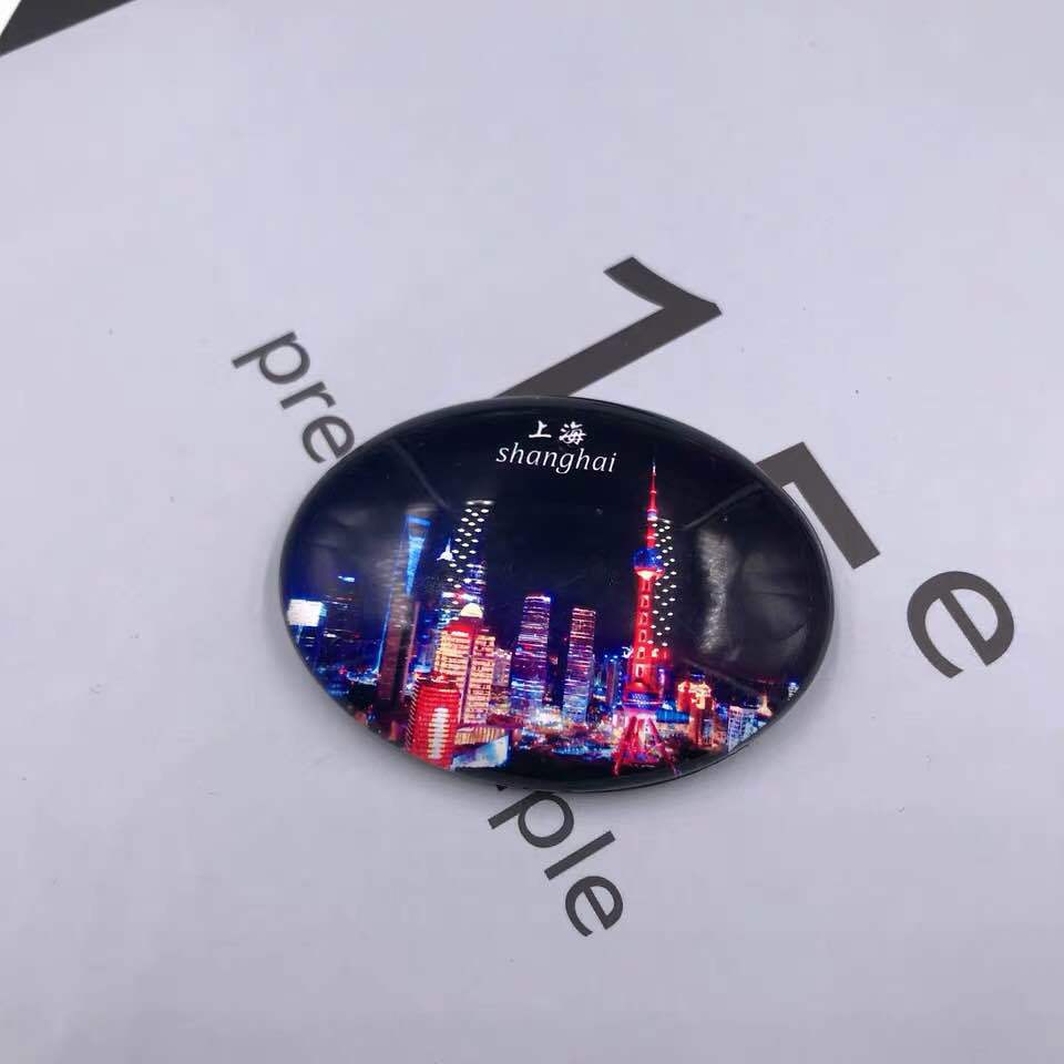 Shanghai cristal refrigerador pegatinas 3D oriental perla magnética Bund viaje artesanía conmemorativa río Qingming mapa