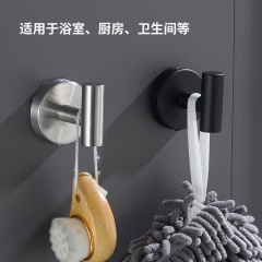 免打孔304不鏽鋼衣帽掛鈎加厚壁掛單鈎浴室收納掛衣鈎跨境批發