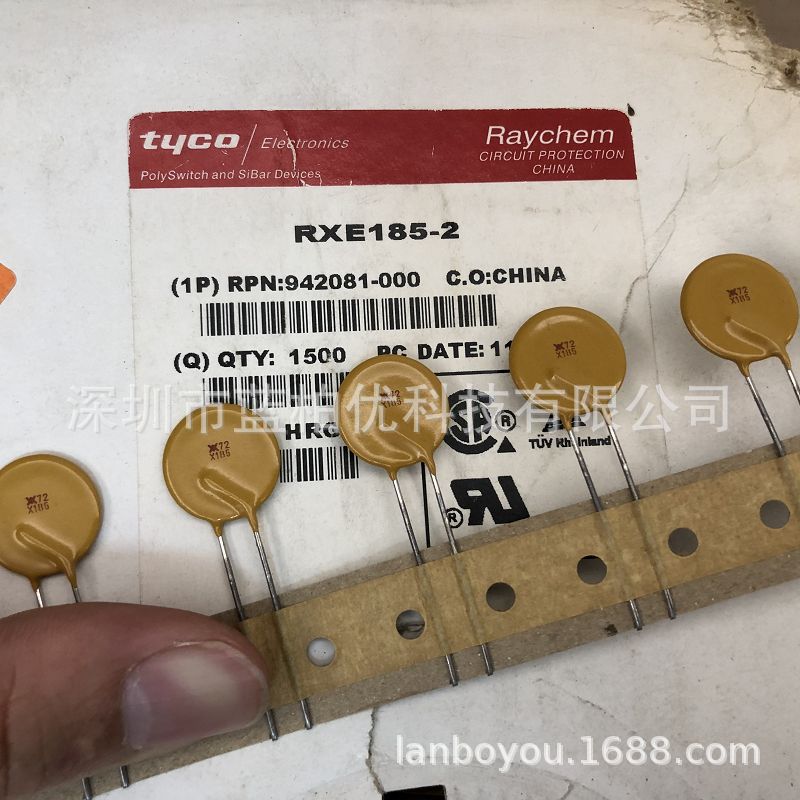 RXE185-2 1.85A 72V X185 TYCO泰科瑞侃直插件PPTC可自恢复保险丝