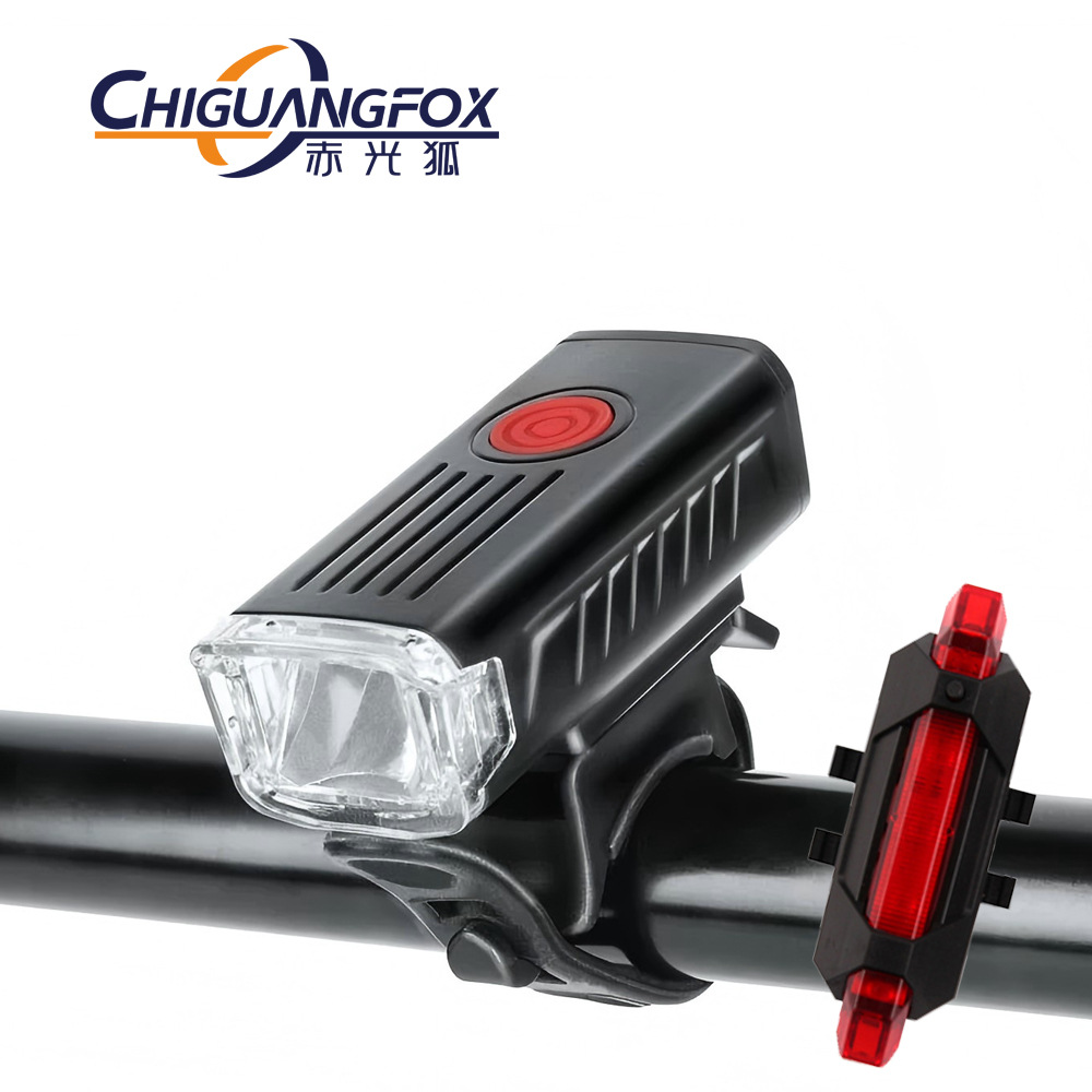 Cross-border hot-selling bicycle front and rear lights suit USB charging mini easy to install children's balance bike lighting headlights