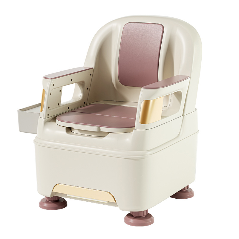 silla de inodoro portátil para mujeres embarazadas adultas inodoro interior con reposabrazos