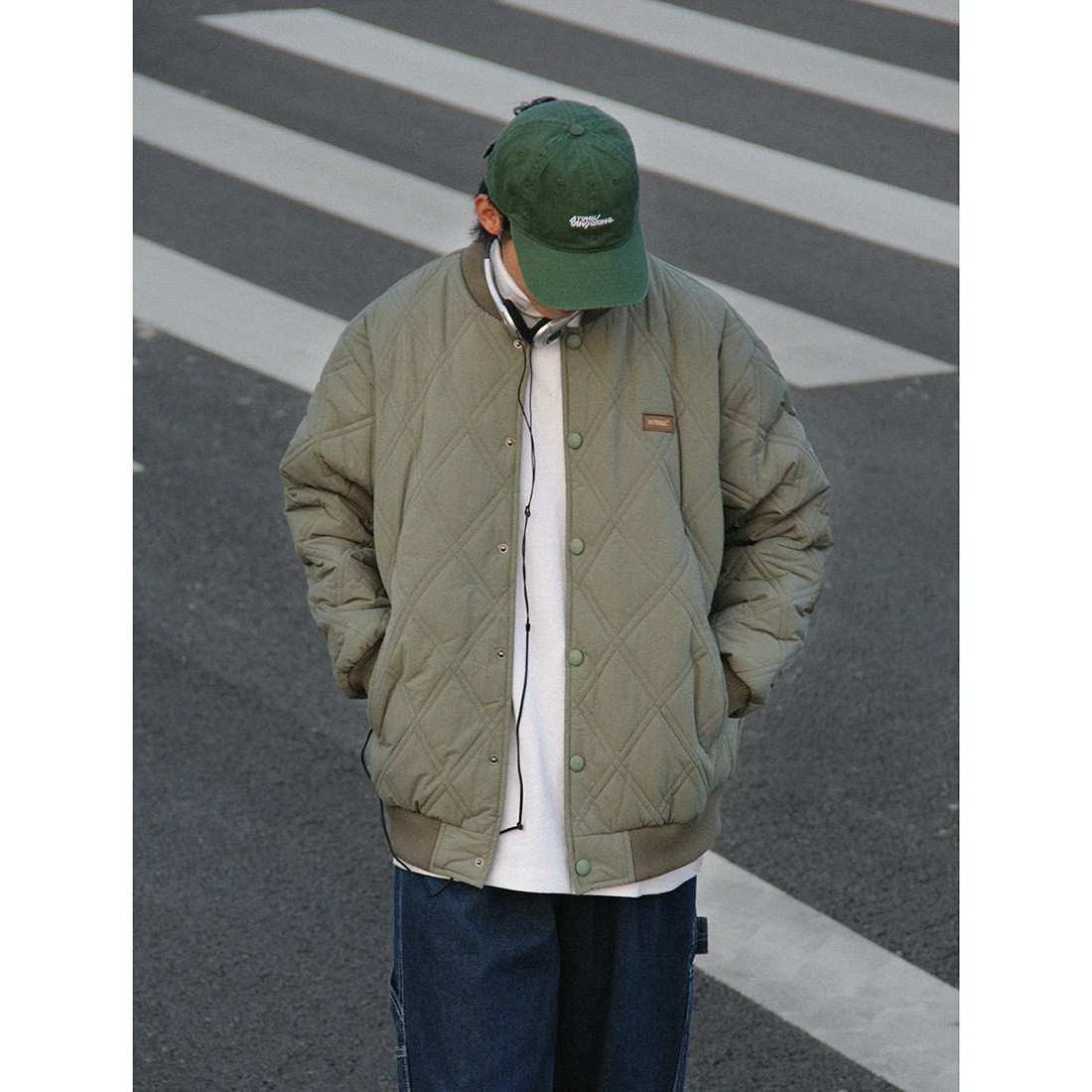 Invierno americano ins marca de moda suelta de diamantes a cuadros abrigo de algodón acolchado hombres chaqueta de béisbol retro japonés pareja engrosada de algodón