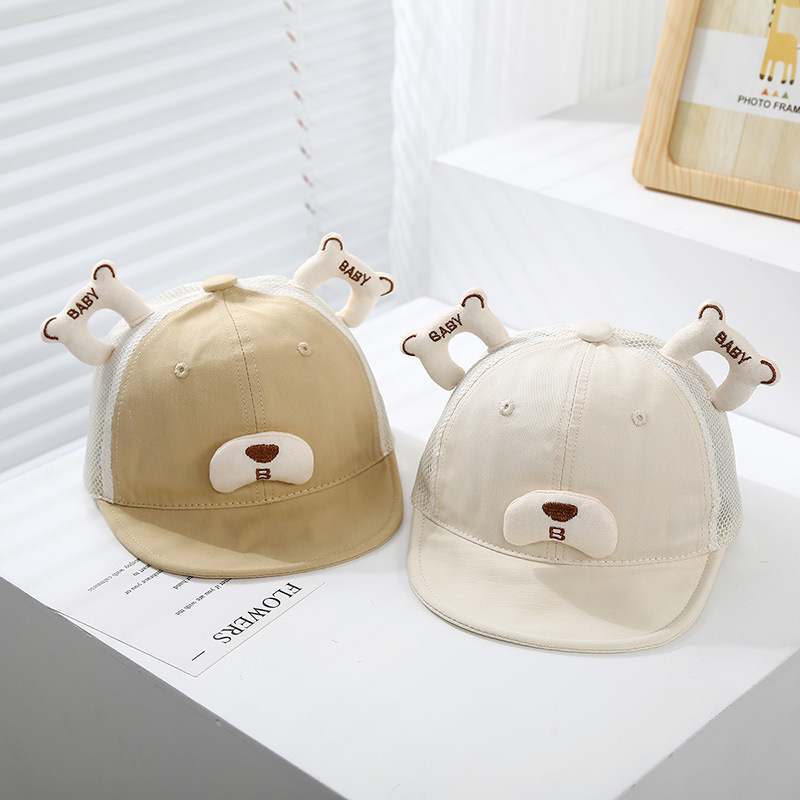 Gorra de visera transpirable de malla fina de verano para bebés, hombres y mujeres, sombrero para el sol de ala suave para bebés, sombrero para el sol para niños, marea