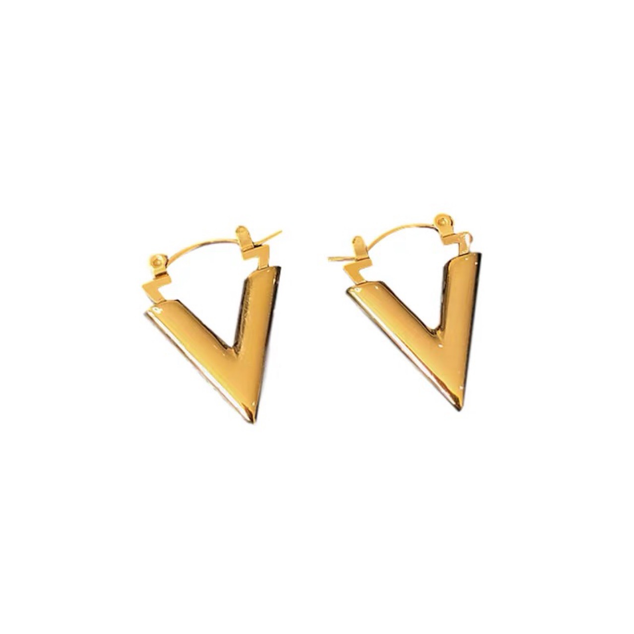 Fashion Hypoallergenic Triangle Titanium Steel Earrings display picture 9