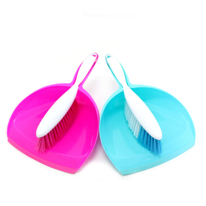 Foreign trade factory plastic long handle dustpan hand-held floor cleaning garbage tool handle dustpan household small bucket brush
