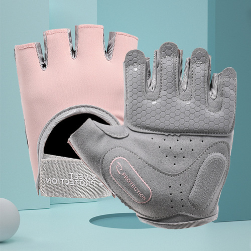 Half-finger fitness gloves for men and women, anti-blisters, non-slip, hand protection for equipment training, cycling wrist guards, pull-up bar, chin-up bar