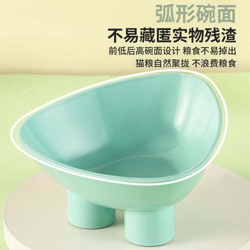 Pata de elefante para mascotas Cuenco para gatos Cuenco para el cuello Ángulo oblicuo Cuenco para gatos Anti-volcado Cuenco para beber para gatos Cuenco para perros de gran capacidad