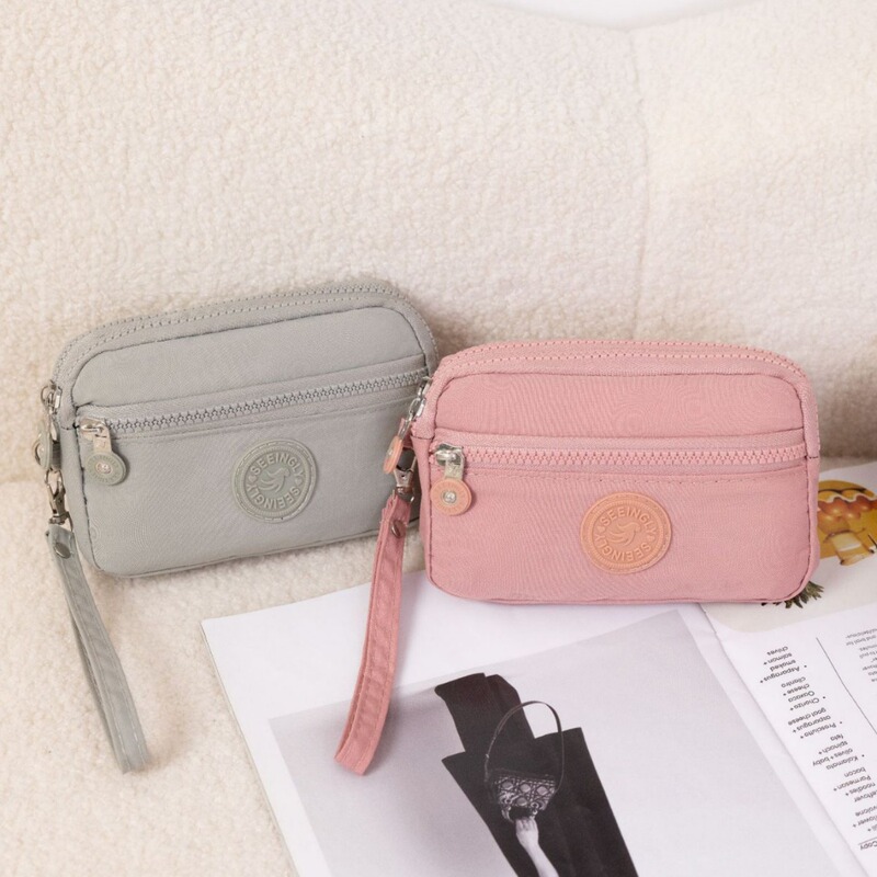 Factory direct foreign trade mobile phone coin purse new cross-border two pull half nylon foreign trade mobile phone coin purse wholesale Factory direct foreign trade mobile phone coin purse new cross-border two pull half nylon foreign trade mobile phone coin purse wholesale
