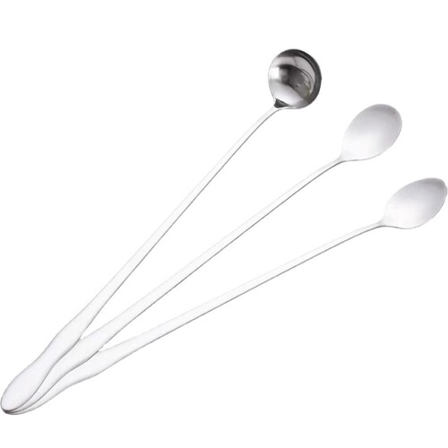 Stainless steel gourd spoon with long handle mixing spoon seasoning spoon deep jar honey spoon bar spoon wholesale