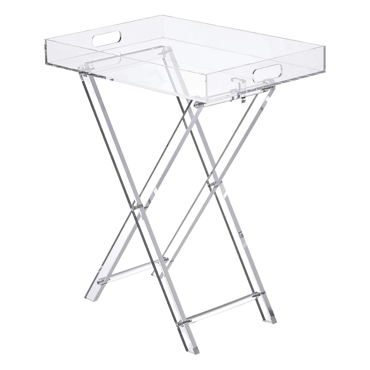 Акриловый складной столик портативный складной журнальный столик интернет-знаменитости прозрачный журнальный столик простой прикроватный лоток для хранения