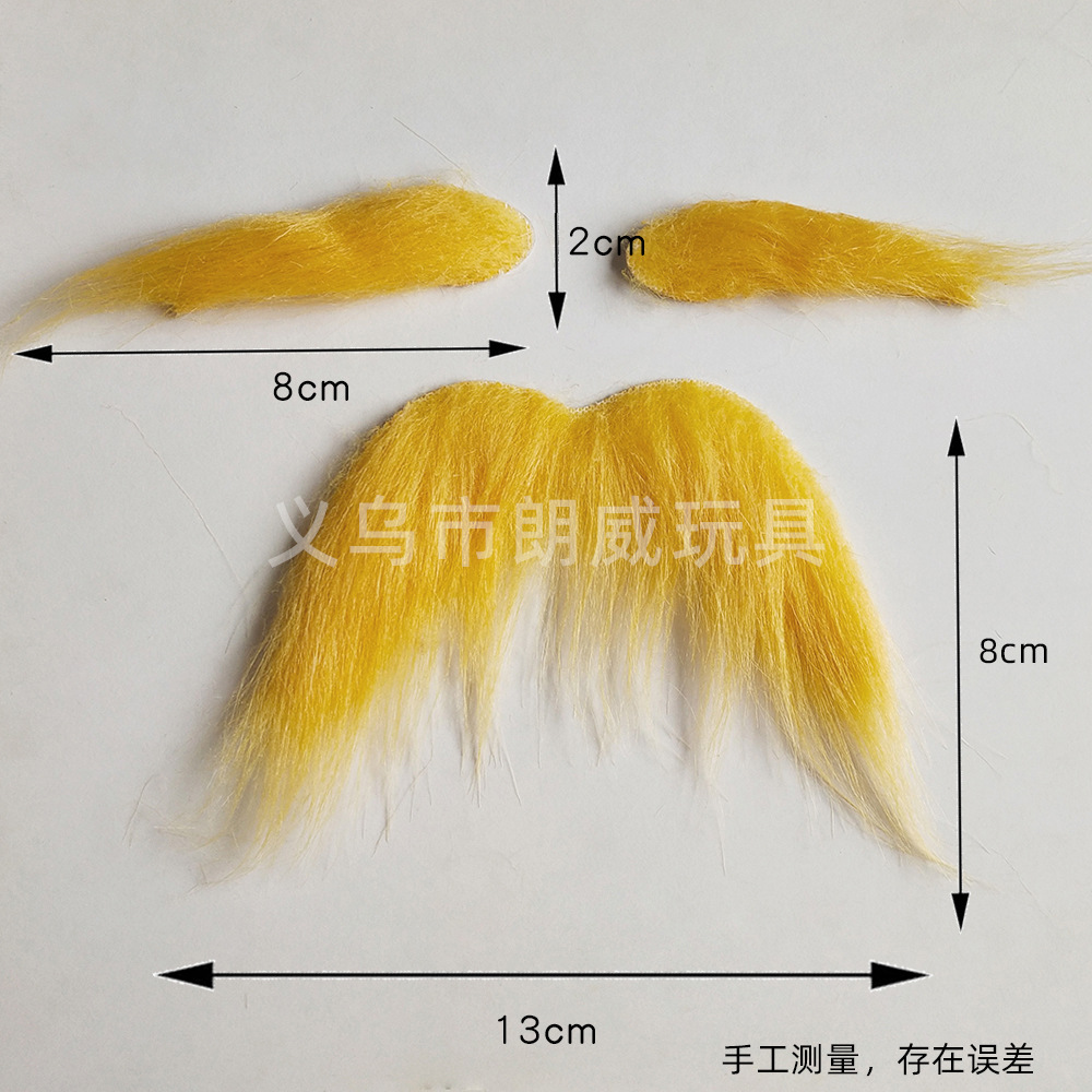 Accesorios de barba falsa de Halloween, suministros para fiestas, disfraces, simulación, barba falsa negra, barba de ocho caracteres