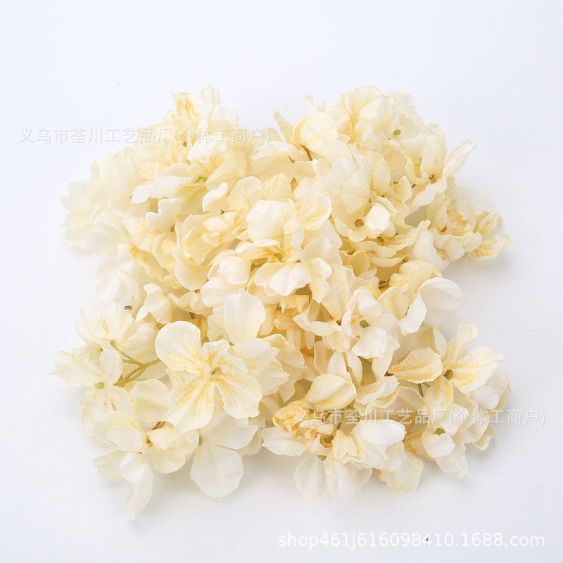 烧边绣球花工艺diy仿真花手工材料发饰配件 汉服搭配家居装饰假花|undefined