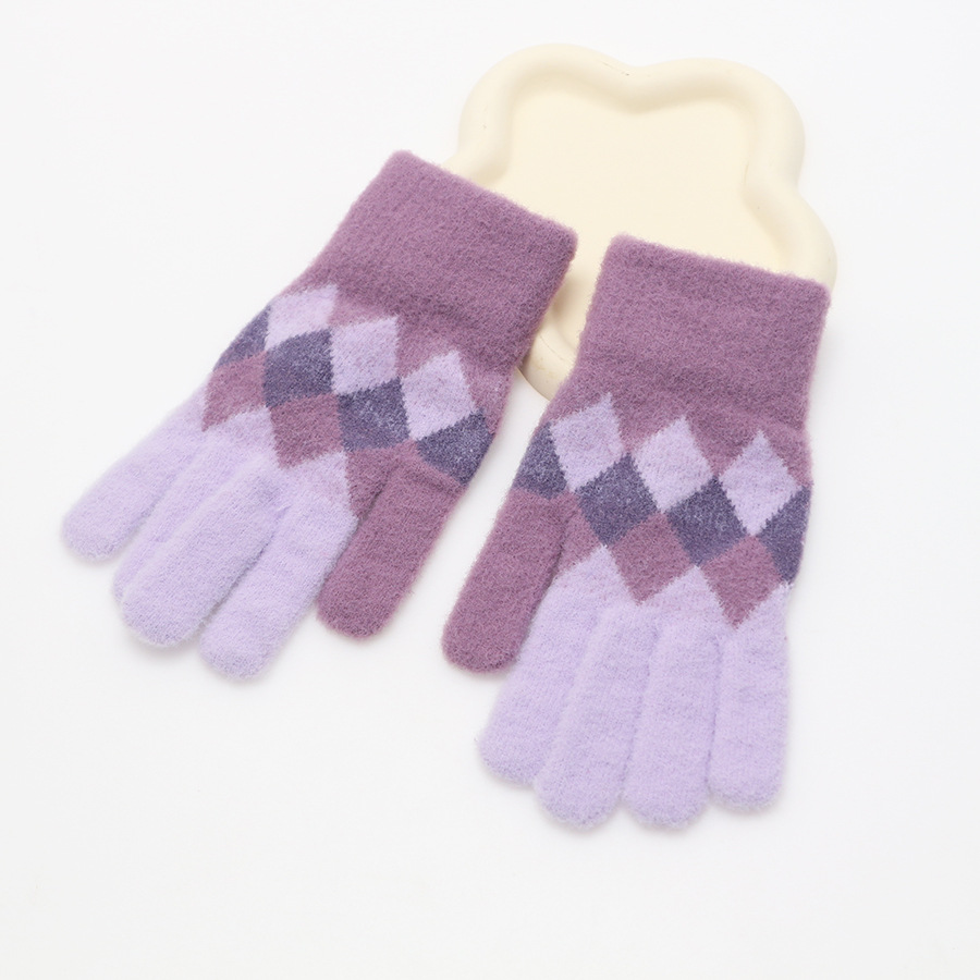 Touchscreen Glove for Women, Winter Trend, Thick Warmth, Korean Style, Cold Proof, Knitted Fashion, Autumn/Winter Fleece, Student Cycling Driving