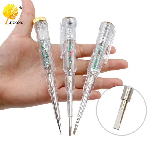 Color light intelligent induction test pen for detecting broken wires, buzzing electronic induction test pen, single and double lamp electric test pen