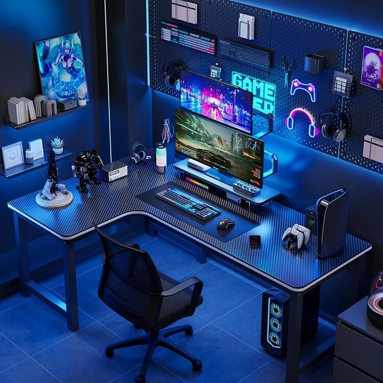 Corner Gaming Table Computer Table Desktop Home Double Desk Bookshelf Integrated Table Bedroom Corner Table Office Desk