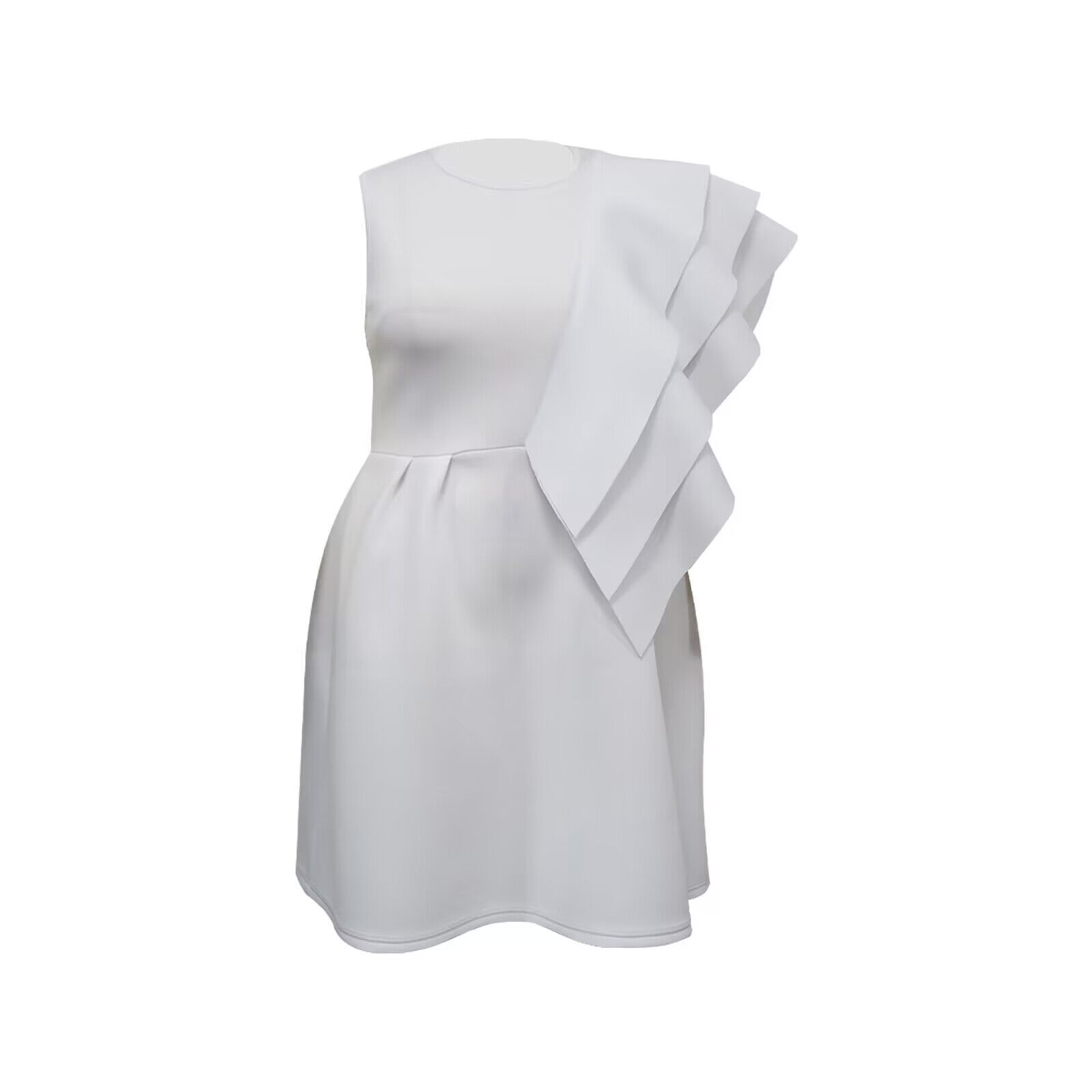 Women's Clothing Plus Size Clothes Sexy Round Neck A-Line Dress African Style Evening Gown Thin Summer Beach Casual_ecoleips.com