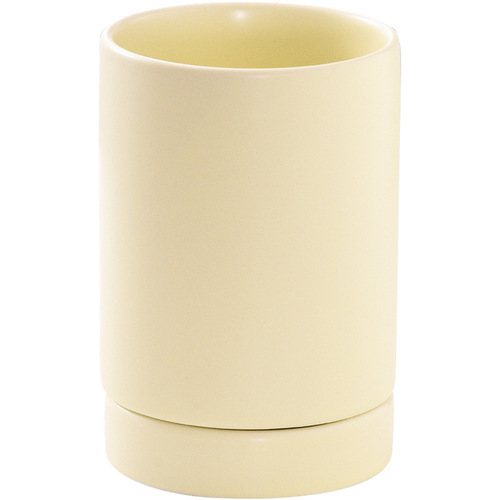 Multifunctional Japanese-style ceramic double-tube drain chopstick tube matte chopstick holder chopstick cage knife and fork storage box chopstick bucket
