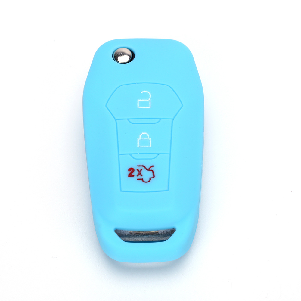 Silicone Key Cover for Ford Focus Mondeo 3-Button Folding Key