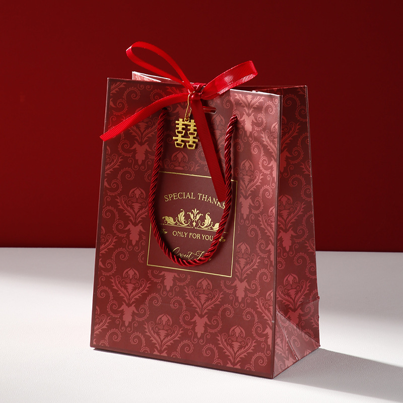 New type of portable gift bag, wedding candy box, wedding candy box, empty wedding candy bag, bridesmaid souvenir return gift bag