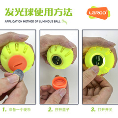 LaRoo Lino Night Walking Dog Charging Colorful Glowing Toy Ball for Dogs, Rotating Toy, Durable, Bite-Resistant, and Dental-Cleaning