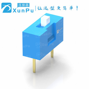 Xunpu DS-01-K-T 2.54 pitch in-line flat dial/dial switch red blue black/color