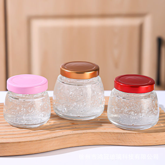 Big-mouthed fresh stewed bird's nest bottle thickened fresh-keeping glass honey bottle jam bottle pickles bottle divided into bottles