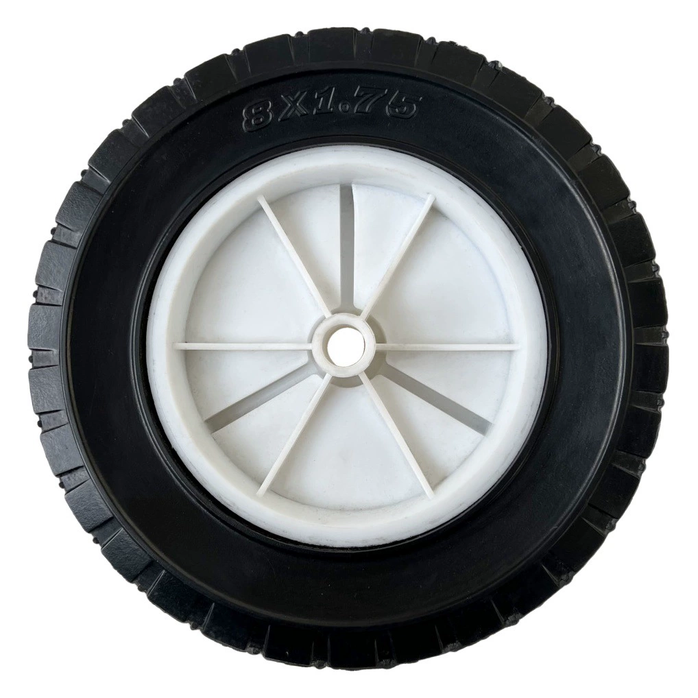 8 × 1,75 дюйма 1/2 дюйма ось универсальная газонокосилка полые резиновые ходьба тележка толкать колесо