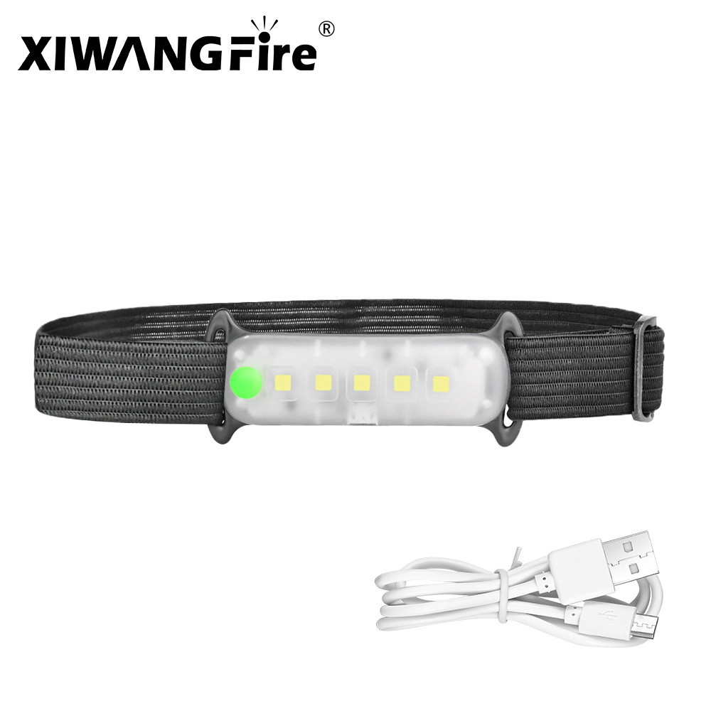 Linterna frontal COB de gran venta transfronteriza, linterna frontal multifuncional recargable por USB, linterna frontal portátil desmontable LED.