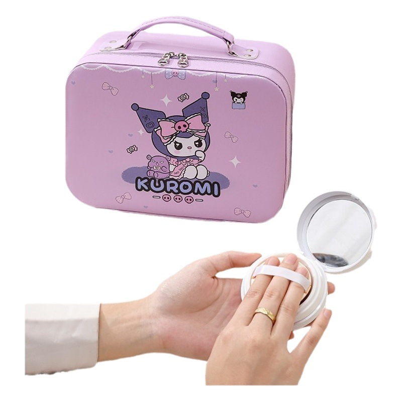 Estuche de Maquillaje Portátil de Gran Capacidad con Diseño de Personajes de Sanrio, Ideal para Regalo, con un Alto Valor Estético