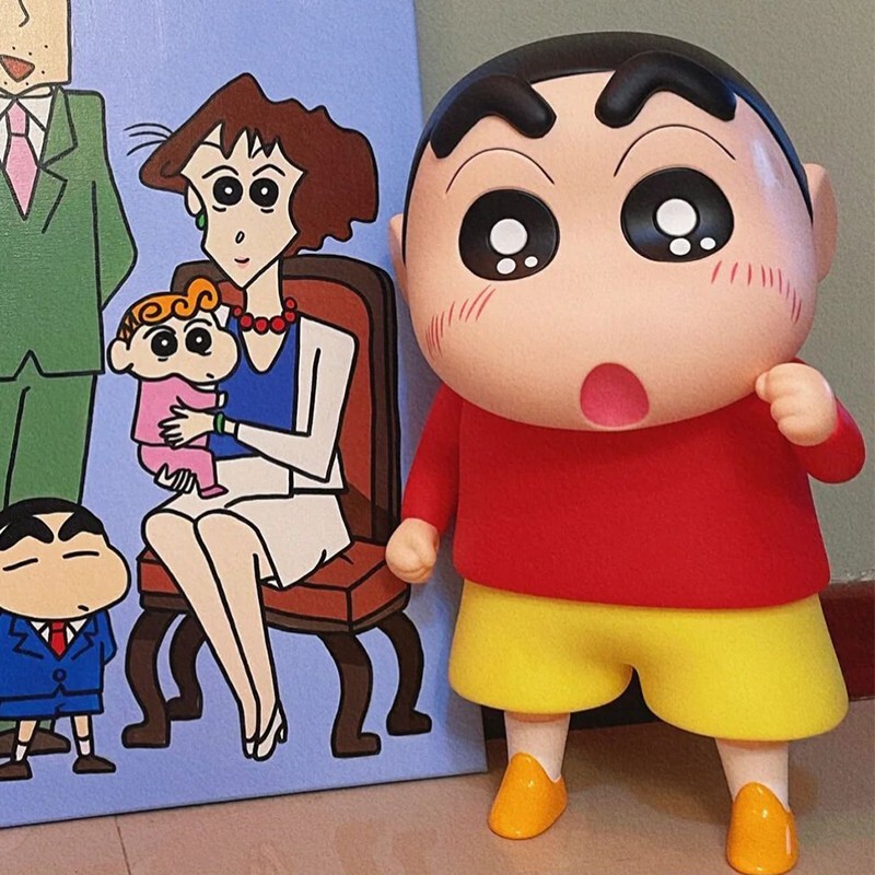 光るクレヨンしんちゃんフィギュア 寝室のベッドサイドに置く可愛いナイトライト タップライト クレヨンしんちゃん置物|undefined