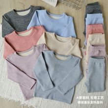 儿童冬季德绒家居服套装2024新款宝宝无骨秋衣秋裤发热绒保暖睡衣