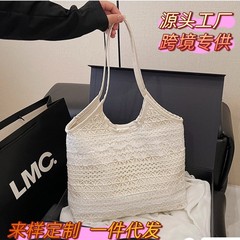 カジュアル休暇レースデザイン脇の下バッグ女性のための 2025 新しい韓国スタイルのシングルショルダー大容量サマートートバッグ