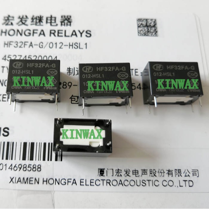 HF32FA-G/003-HS1G 一组常开4脚高敏10A250VAC继电器